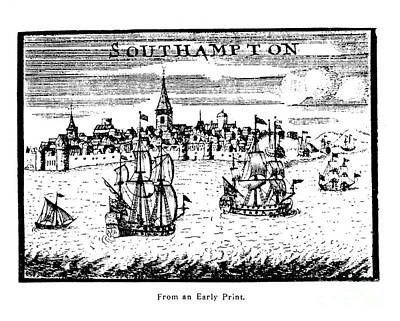 City Scenes Drawings - Southampton, from an early print p1 by Historic Illustrations