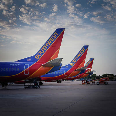 Robert Bellomy Royalty-Free and Rights-Managed Images - Southwest Airlines Planes by Robert Bellomy