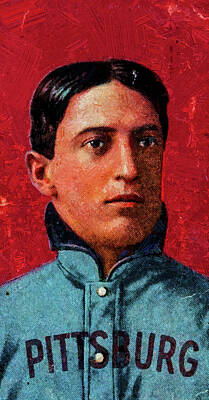 Baseball Royalty Free Images - Sovereign Vic Willis Portrait Baseball Game Cards Oil Painting  Royalty-Free Image by Celestial Images