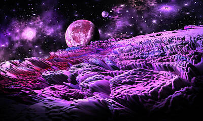 Science Fiction Digital Art - Space Adventures Planet X by Artful Oasis