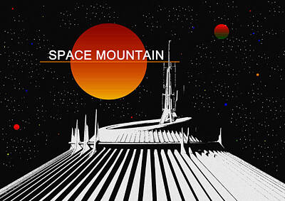 Mountain Mixed Media - Space Mountain fine art color work A by David Lee Thompson