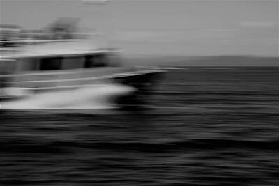 Little Mosters Rights Managed Images - Speeding Yacht - Black and White Royalty-Free Image by Errol DSouza