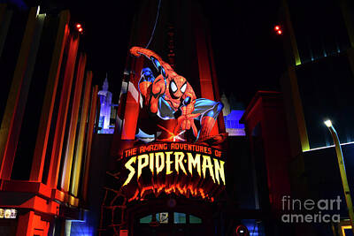 Comics Photos - Spiderman attraction entrance by David Lee Thompson