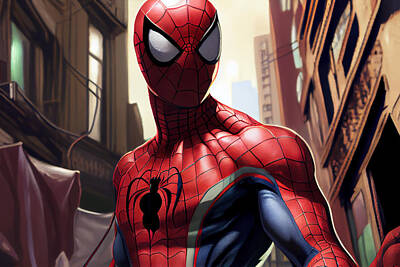Comics Mixed Media - Spiderman Wall Art by Tim Hill