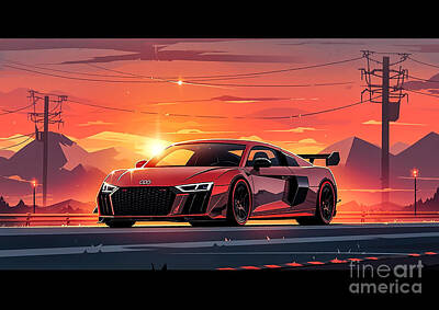 On Trend Breakfast - Sport car Audi R8 3 by Destiney Sullivan