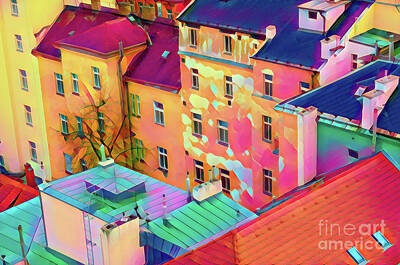 Skylines Digital Art - Spotted House by M G Whittingham