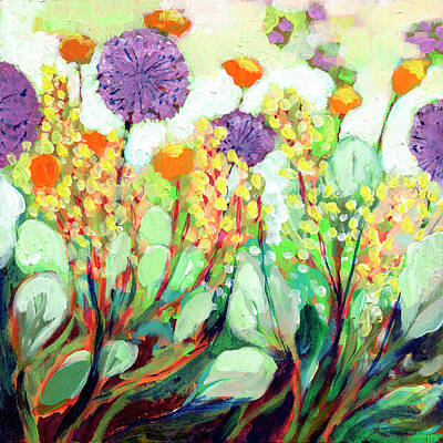 Abstract Stripe Patterns - Spring Garden Surprises #1 by Jennifer Lommers