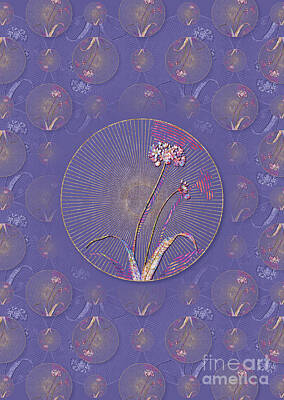 Food And Beverage Rights Managed Images - Spring Garlic Geometric Mosaic Pattern in Veri Peri n.0376 Royalty-Free Image by Holy Rock Design