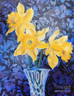 Still Life Paintings - Spring Trio by K M Pawelec