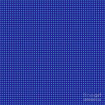 Royalty-Free and Rights-Managed Images - Square Grid Block Lattice Pattern In Summer Sky And Ultramarine Blue n.1744 by Holy Rock Design