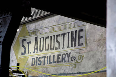 Road And Street Signs - St. Augustine Distillery Sign by Karen Foley