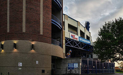 Baseball Royalty Free Images - Stadium at sunrise Royalty-Free Image by Debra Millet