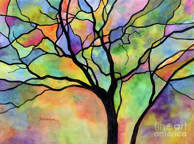 Catch Of The Day - Stained Glass Tree by Hailey E Herrera