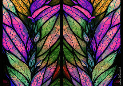 Science Fiction Mixed Media - Stained Leaf Cluster by John DeGaetano