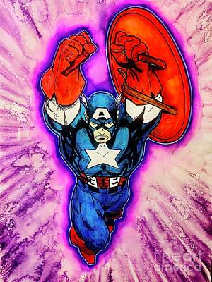 Comics Drawings - Stars and Stripes.  by Moore Creative Images