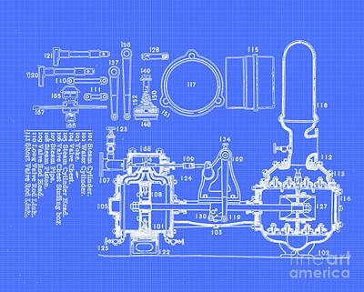 Vintage Oldsmobile Royalty Free Images - Steam Pump in Detail m3 Royalty-Free Image by Historic Illustrations