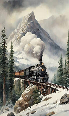 Transportation Digital Art - Steam Train by Jim Hatch