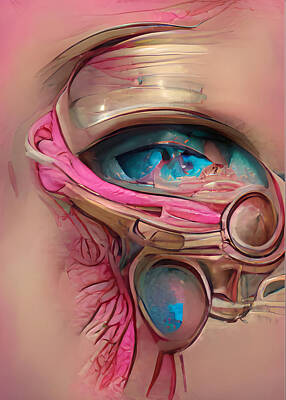 Steampunk Royalty Free Images - Steampunk Anatomy of the Eye Royalty-Free Image by Ann Leech