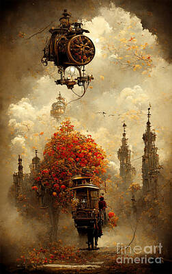 Steampunk Royalty-Free and Rights-Managed Images - Steampunk autumn by Sabantha
