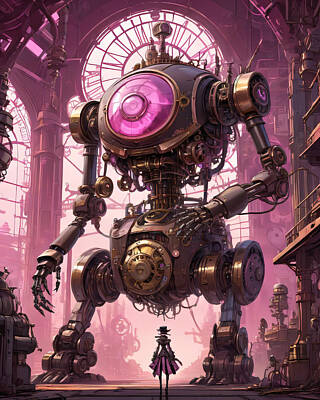 Steampunk Rights Managed Images - Steampunk Robot Royalty-Free Image by Tricky Woo