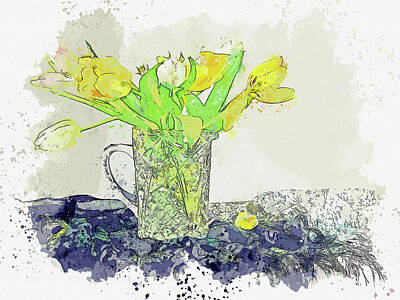 Watercolor Dogs - .Still life No 296 by Celestial Images