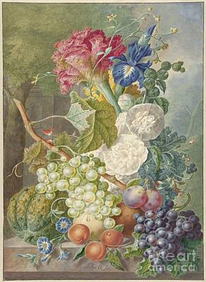 Kids Alphabet Royalty Free Images - Still life with flowers and fruits, Jan van Os, c. 1775 - c. 1800 Royalty-Free Image by Shop Ability