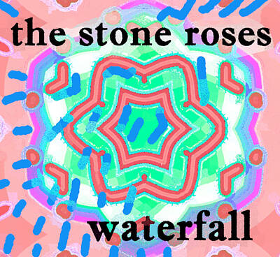 Roses Drawings - Stone roses 1989 WATERFALL  by Enki Art
