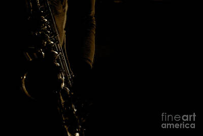 Musician Photos - Street saxophonist capturing ones complete attention as if by magic by Lux Argus