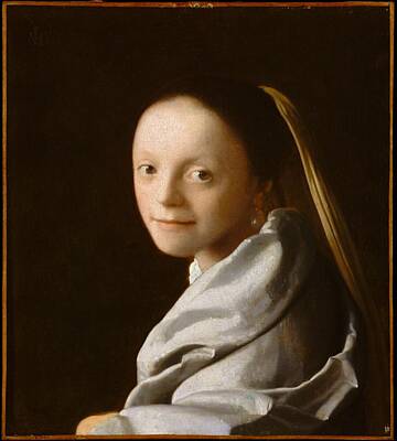 Pbs Kids - Study of a Young Woman Johannes Vermeer Dutch Delft 1632 1675 Delft by Arpina Shop