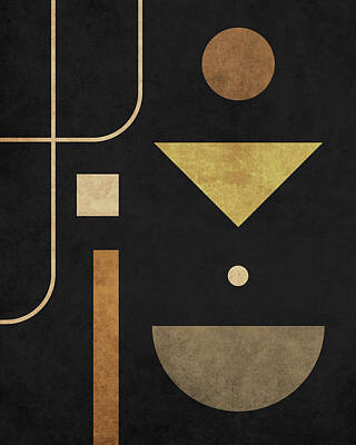 Jazz Mixed Media - Subtle Opulence - Black 1 - Contemporary, Minimalist Art by Cosmic Soup