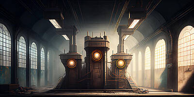 Fantasy Digital Art - Subway  Substation  surreal  dreamy  fantasy  concep  aab    f  a  dceaef by Asar Studios by Celestial Images