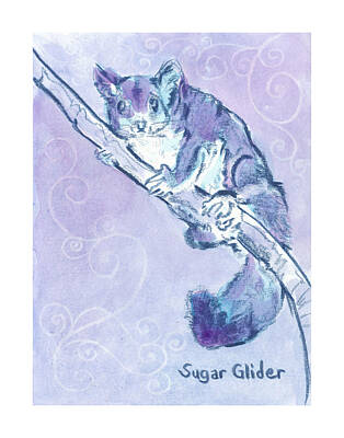 Drawings Rights Managed Images - Sugar Glider Zooly 2019 Royalty-Free Image by Katherine Nutt