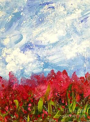Roses Paintings - Summer Breeze Makes Me Feel Fine  by Rose Elaine