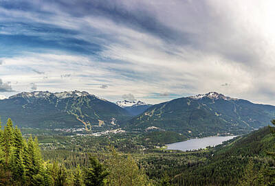 World War 2 Action Photography - Summer view of Whistler and Blackcomb Mountains by Pierre Leclerc Photography