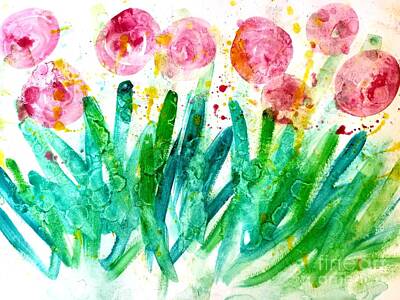 Roses Paintings - Summertime Dance  by Rose Elaine