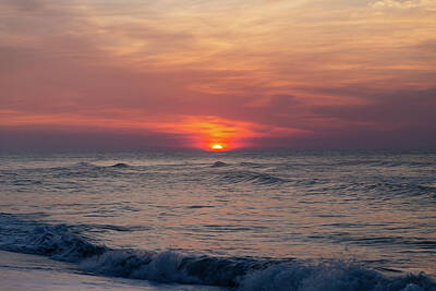 Abstract Landscape Photos - Sun Up Myrtle Beach South Carolina by Steve Rich