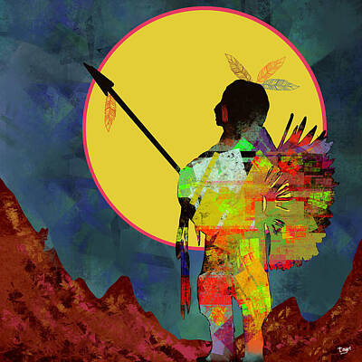Landmarks Digital Art - Sun Warrior by Tom Myer