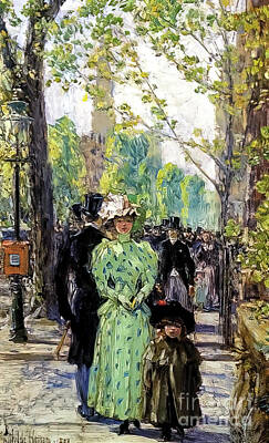 Paintings - Sunday Morning by Childe Hassam 1897 by Childe Hassam