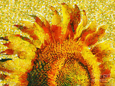 Sunflowers Mixed Media - Sunflower  by Daliana Pacuraru