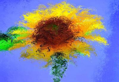 Sunflowers Digital Art - Sunflower - Digital #137 by Noranne AG