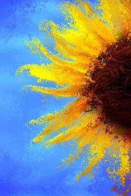 Sunflowers Digital Art - Sunflower - Digital #138 by Noranne AG