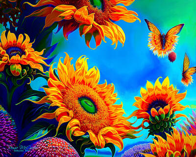 Sunflowers Mixed Media - Sunflower Dream by Pennie McCracken