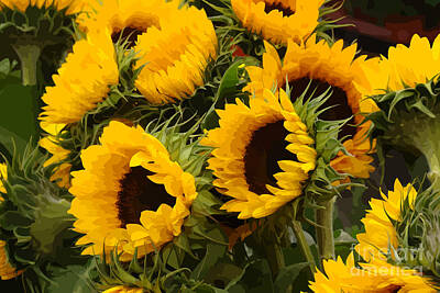 Sunflowers Mixed Media - Sunflowers by Heidi De Leeuw