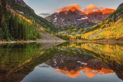 Mountain Rights Managed Images - Sunkissed Peaks Royalty-Free Image by Darren White