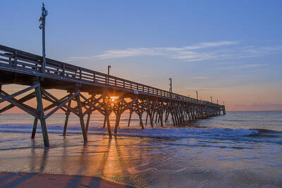 Swirling Patterns Rights Managed Images - Sunrise on the Surfside Pier 2 Royalty-Free Image by Steve Rich