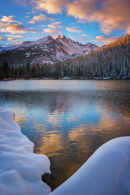 Royalty-Free and Rights-Managed Images - Sunrise Snow at Bear Lake by Darren White