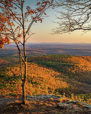 Spring Fling - Sunset Along The Ledge Of White Rock Mountain In Autumn by Gregory Ballos