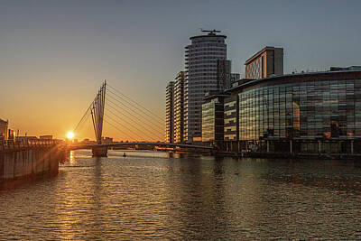 Not Your Everyday Rainbow - Sunset at Salford Quays by Paul Madden