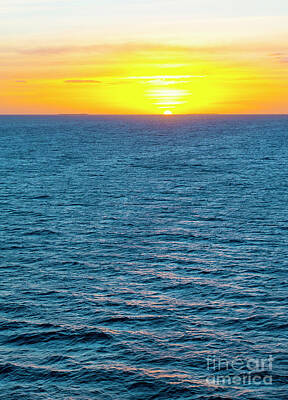 Abstract Skyline Photos - Sunset At Sea by THP Creative