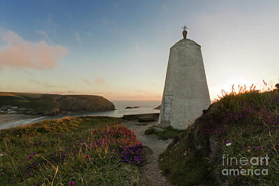 Antique Maps - Sunset at The Pepperpot Portreath by Terri Waters